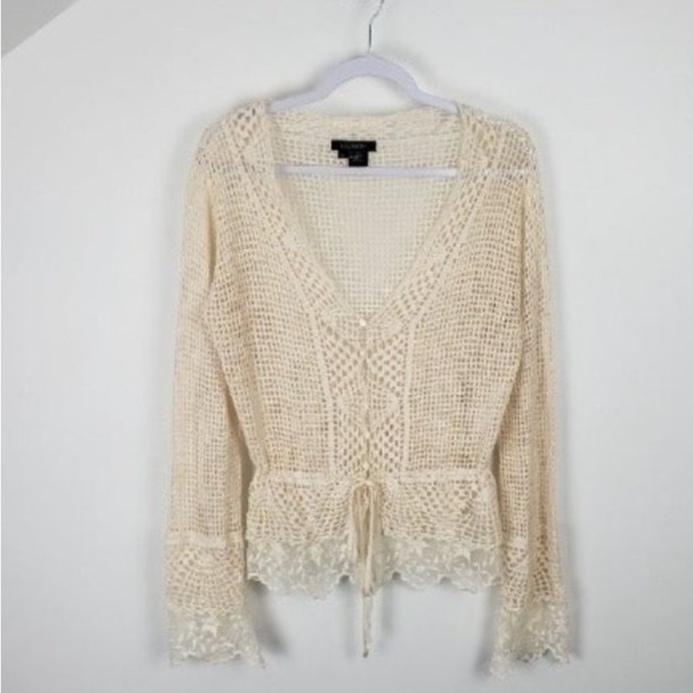 Karen Kane Cream Knit Cardigan